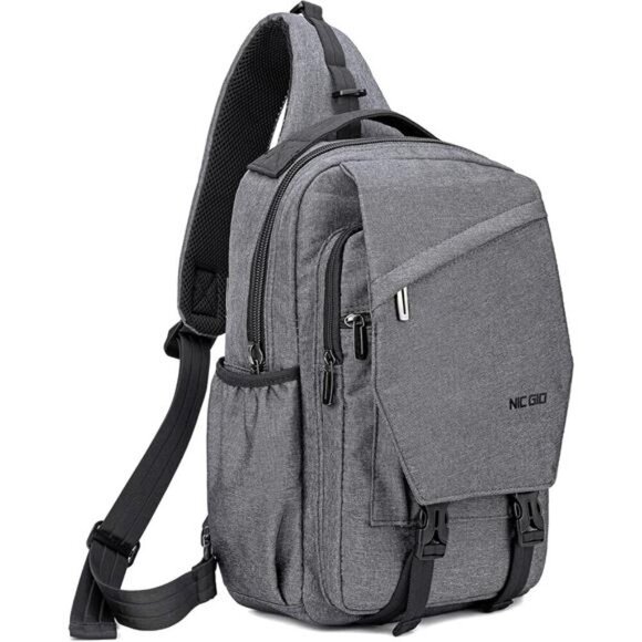 Sling Bag Backpack, 13.3'' 14.1'' Laptop Bag Crossbody Shoulder Chest - Picture 1 of 7